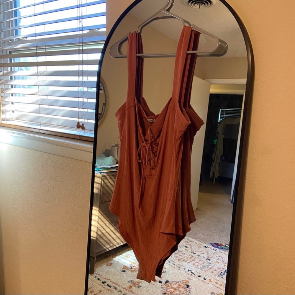 Free People Philo Terra-Cotta Bodysuit